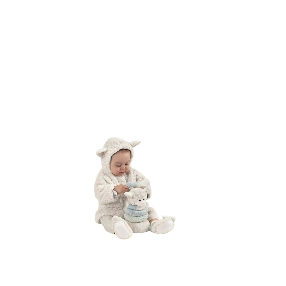 Bearington Baby Collection Lamby Coat Hood Soft Fleece Ages 6-12 Months Cream
